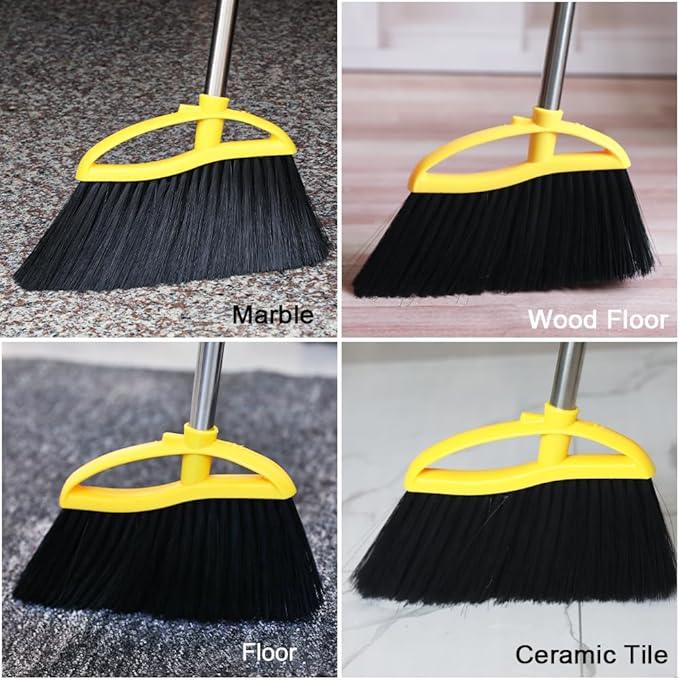 Soft Bristles Broom Indoor Angle Broom with Long Handle Soft Floor Sweeping Brooms Kitchen Broom - NeatNest