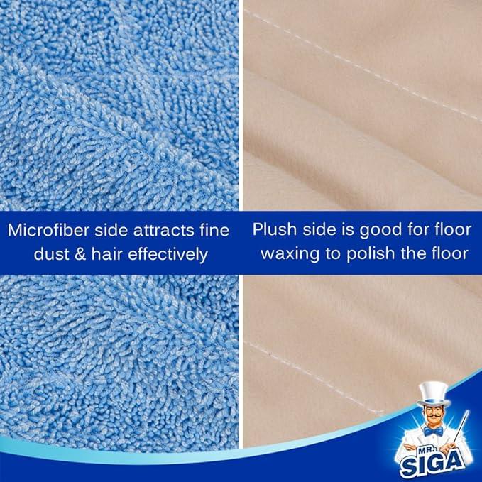 MR.SIGA Professional Microfiber Mop Refills, Pack of 3, Size: 42cm X 23cm - NeatNest