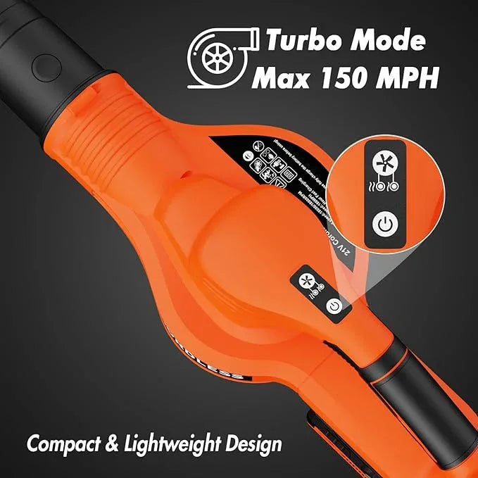 Leaf Blower Cordless - 21V Powerful Electric Leaf Blower with 2 Batteries and Charger, 2 Speed Modes, 2.0Ah Lightweight Battery Powered Leaf Blowers for Lawn Care, Patio, Dust, Blowing Leaves - NeatNest