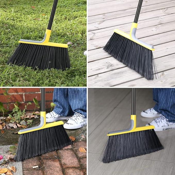 KeFanta Outdoor Broom for Floor Cleaning,58" Heavy-Duty Commercial Broom for Sweeping Concrete Courtyard Garage Patio Indoor Home Kitchen Office Lobby - NeatNest