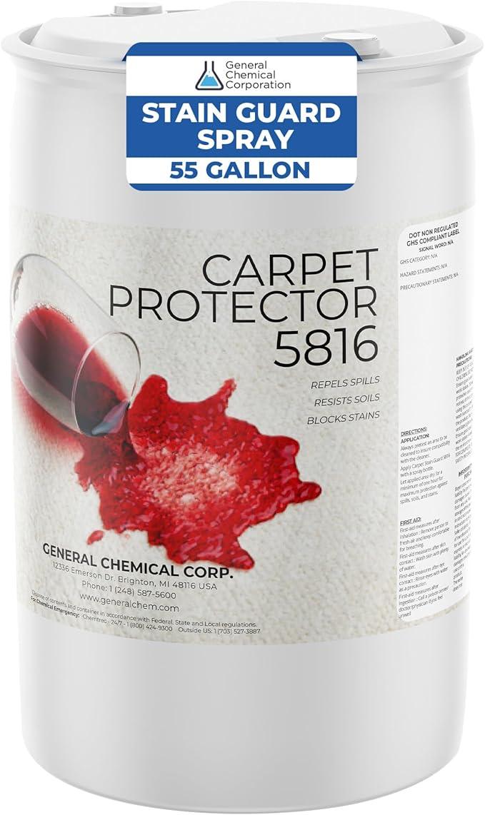 General Chemical Stain Shield Spray - Safe Fabric Protector Spritz and Stain Guard 5816 for Upholstery, Carpets, Rugs, Drapes & More - Impermeable Protectant Spray for Outdoor & Indoor Use - 55 Gallon - NeatNest