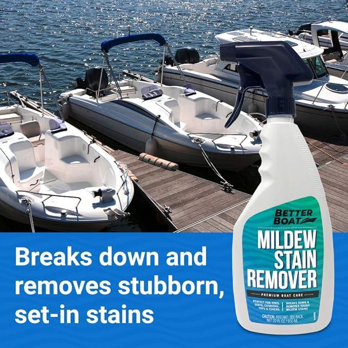 Stain Remover Cleaner, 22 Fl Oz, for Boat Seats, Fabric, Canvas, Carpet, and Vinyl, Removes Stains from Boats, RVs, Cars, Bathrooms, Shower Walls, Patio Furniture, and Pillows, Spray Formula - NeatNest