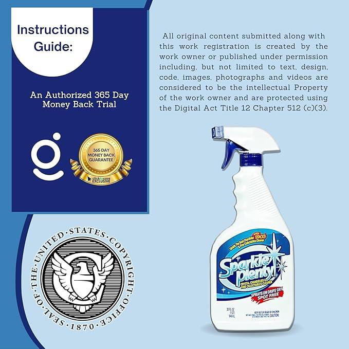 Sparkle Plenty Chandelier Cleaner Drip Dry Spray No Wipe - Dust Remover & Streak Free Glass Cleaner Spray for Crystal Chandelier & Window Screen - Versatile Household Cleaning Supplies (32 oz, 2 Pack) - NeatNest