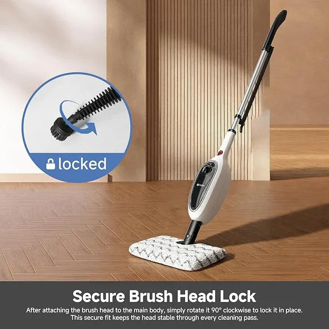 SIMPLUS Steam Mop, 8-in-1 Steam Cleaner, 17S Heat Up, Floor Steamer Double-Sided Flip Design, Suitable for Kitchen, Bathroom, Wood Floor, Tile, Windows, Clothes, Whole Home Cleaning - NeatNest