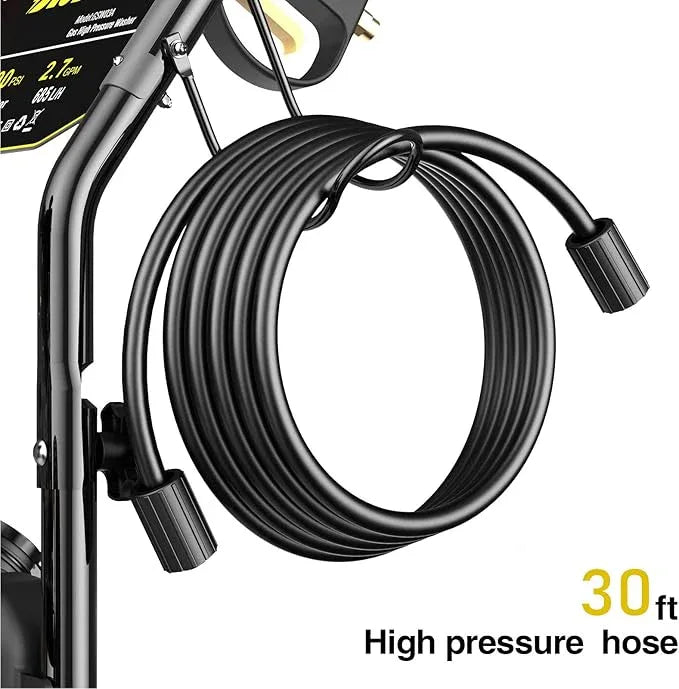 BLUBERY 3600 PSI Gas Pressure Washer, 2.7 GPM Heavy Duty High Power Washer, 30Ft Pressure Hose&Soap Tank,5 Pressure Nozzles,Black - NeatNest
