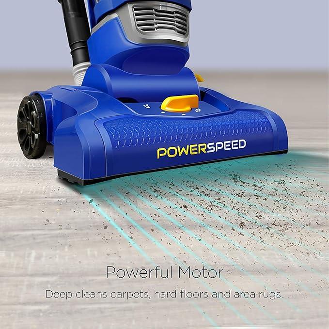 eureka NEU182A PowerSpeed Bagless Upright Vacuum Cleaner, Lite, Blue - NeatNest