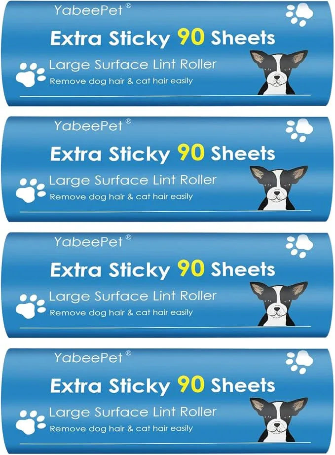 Extra Sticky Large Lint Roller Refills, 6.3'' Giant Lint Roller Refills for Pet Hair, Clothes&Furniture Cleaning, 360 Sheets in Total - NeatNest