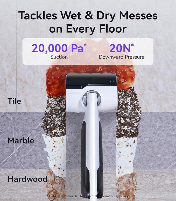 NARWAL S30 Wet Dry Vacuum Cleaner with 20000Pa Suction, 176°F Self-Cleaning, Heated Drying, Disposable Waste Bag, Tangle-Free, Cordless Vacuum Mop for Hard Floors & Edge Cleaning, Easy to Use - NeatNest