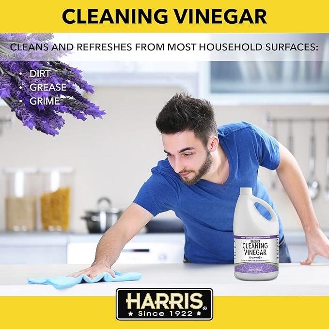 HARRIS Cleaning Vinegar All Purpose Household Surface Cleaner, 128oz (Lavender) with Easy Fill Funnel - NeatNest