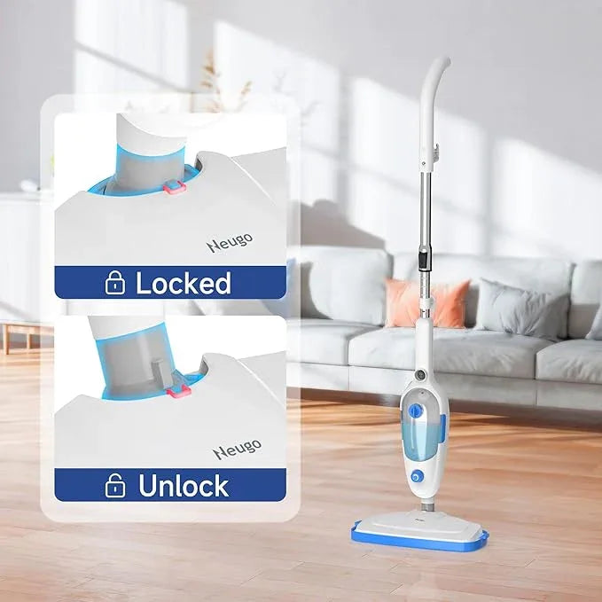 Steam Mop for Hardwood Floor Cleaning, Floor Steamer Cleaner Lightweight for Vinyl, Laminate, Carpet, Tile Hard Floors w/Adjustable Steam Modes & Height, 23ft Cord, 2 Washable Pad - NeatNest