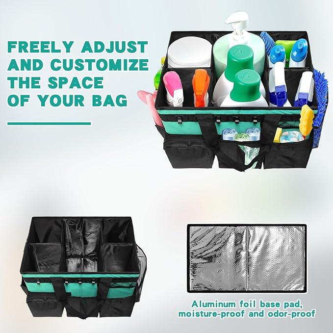 Wearable Cleaning Caddy Bag,WithDetachable Divider cleaning bags for housekeepers, With Adjustable Shoulder Strap for Cleaners & Housekeeper - NeatNest