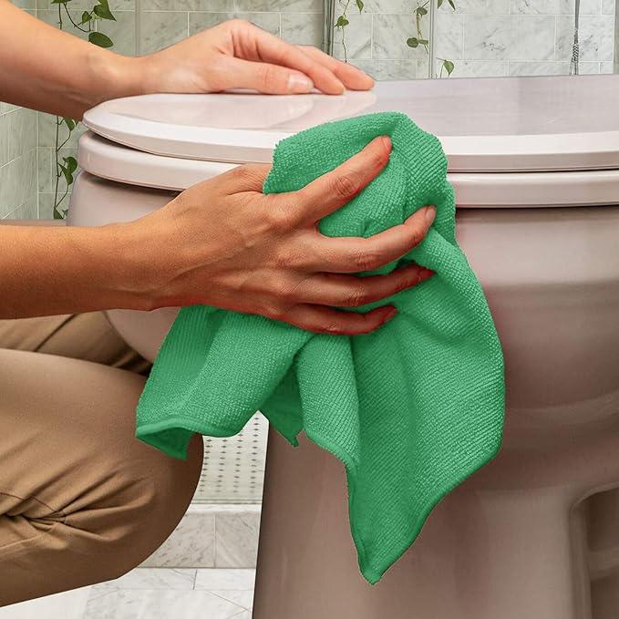 Avalon Towels Microfiber Cleaning Cloths Value Pack of 36 Size 16" x 16", Highly Absorbent, Lint Free, Reusable and Washable, Multicolor - NeatNest