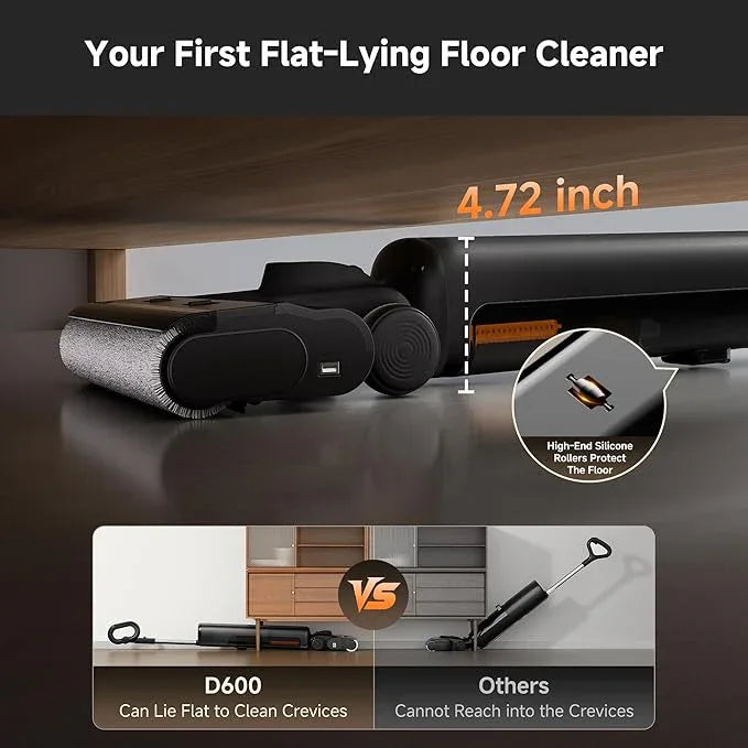 uwant Wet Dry Vacuum Cleaner 180° Lay-Flat Vacuum Mop All in One with 100℃ Hot Water and Air Drying 23000Pa Suction Vacuum Cleaner with Self-Cleaning Anti Odor Triple Edge Electric Mop - NeatNest