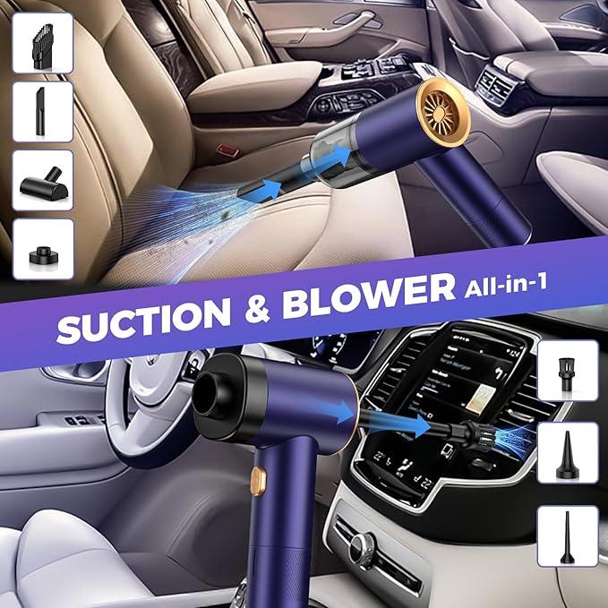 Handheld Car Vacuum Portable Cordless,18000PA High Power Vacuum Cleaner with Brushless Motor.7 in 1 Mini Hand Held Vacuum Rechargeable AirDuster/Blower for Car,Home,Ofice,Pet - NeatNest