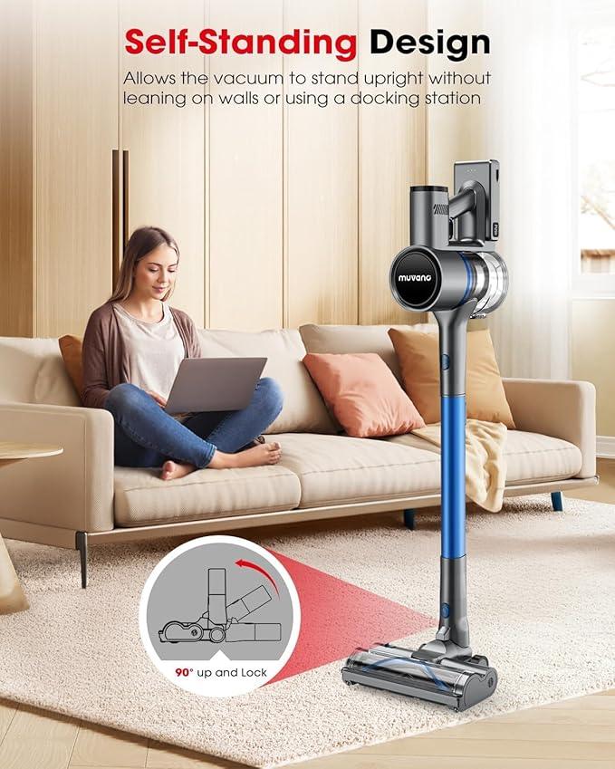 Cordless Vacuum Cleaners for Home, G26 Vacuum Cleaner, 45KPA Powerful Suction, Up to 60 Minutes, Tangle-Resistant, Rechargeable Stick Vac with Wall Mount for Pet Hair, Hardwood Floors - NeatNest