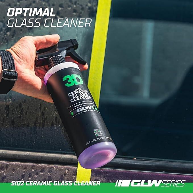 3D SiO2 Ceramic Glass Cleaner, GLW Series | Water & Rain Repellent | All-Weather Protective Ceramic Glass Cleaner | Safe for Tinted, Non-Tinted Windows & Mirrors | DIY Car Detailing | 16 oz - NeatNest