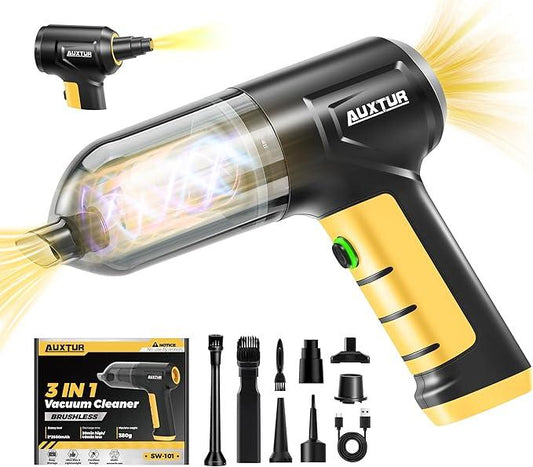 Handheld Car Vacuum Cleaner 3 in 1 High Power|15000PA Brushless Motor|Super Suction Portable Vacuum with Super Endurance for Car and Home - NeatNest