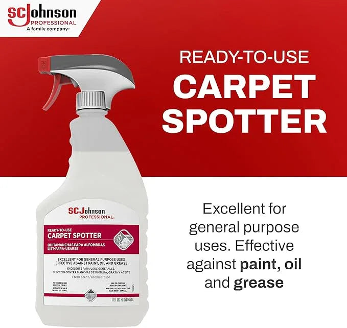 SC Johnson Professional Ready-To-Use Carpet Spotter, Carpet Stain Remover, 32 fl. oz., 6 Count, for Professional Use Only - NeatNest