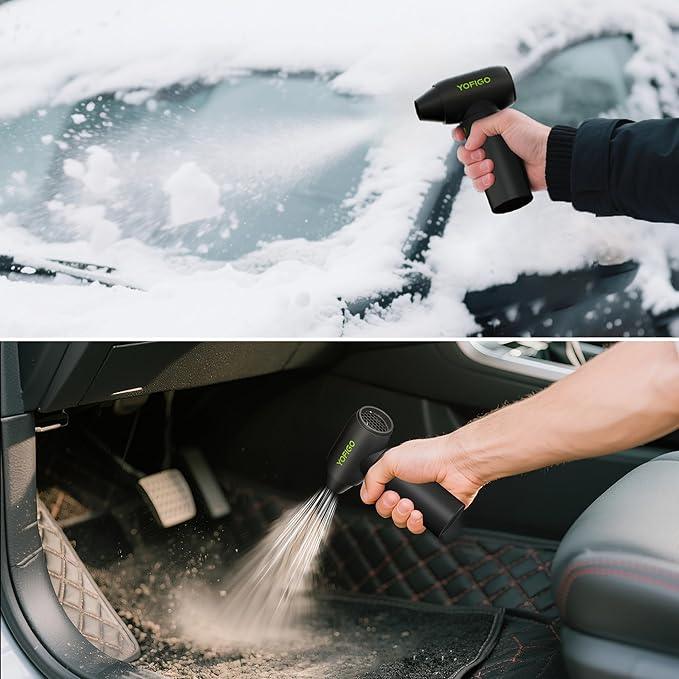 Compressed Air Duster, YOFIGO Electric Air Duster PC & Keyboard Cleaning Kit, 150000RPM Rechargeable 4-Speed Dust Mover for Car, Mini Metal Handheld Air Blower Replaces Compressed Air Can - NeatNest