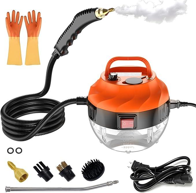 2500W Steam Cleaner for Home, High Pressure Handheld Steam Cleaner with 6-gears Adjustable, Portable Steamer for Cleaning Car Upholstery Tile Grout Home - NeatNest