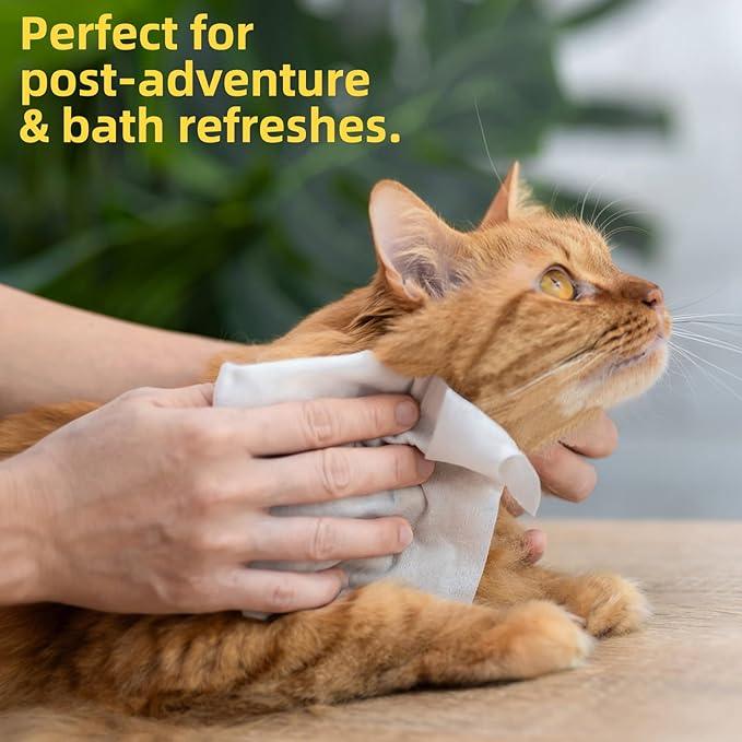 Pet Grooming Wipes for Dogs & Cats, 400 Count, 8"x8" Ultra Thick & Soft, Unscented, Hypoallergenic Formula, Safe on Coat, Paws, Ears, Bum & Sensitive Skin - NeatNest
