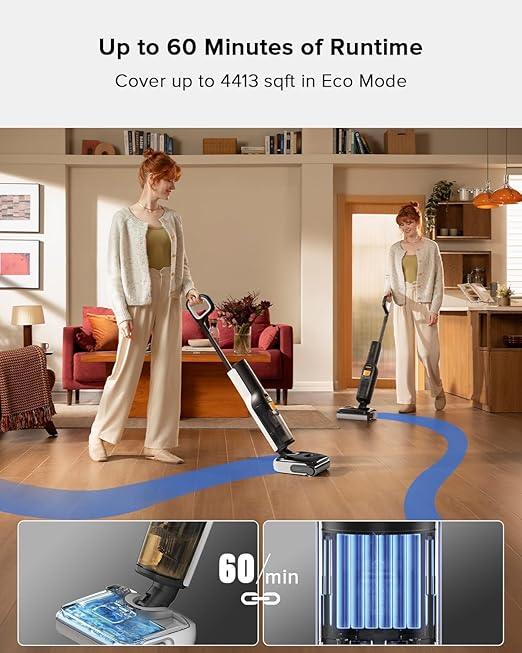 roborock F25 BX Wet Dry Vacuum Cleaner, Cordless Vacuum Mop All in One with 20000Pa, 194°F Hot Air Flash Drying & Self Cleaning, Zero-Tangle Wet Mop Cleaner for Hard Floor, 180° Lie Flat - NeatNest