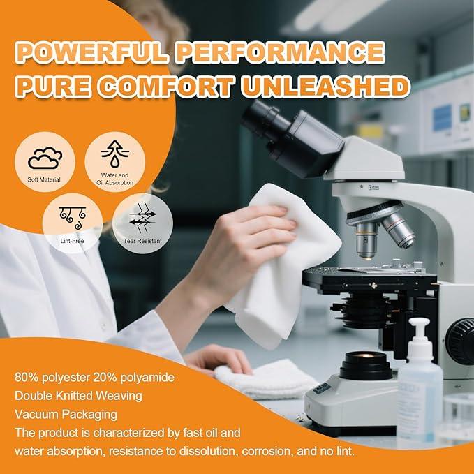 Microfiber Wipes 9"x9"(100 Pcs,Class 100, 200GSM) Superfine Lint Free Cloths Cleaning and Drying Cloths Reusable Ultra Absorbent for All Surface Types - NeatNest
