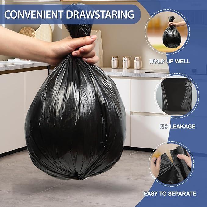 8 Gallon Trash Bags Heavy Duty - 30 Liters Black Garbage Bags,0.94 Mil Thick,220 Count,Medium Leakproof and Unscented Wastebasket Can Liners for Kitchen Home Toilet - NeatNest