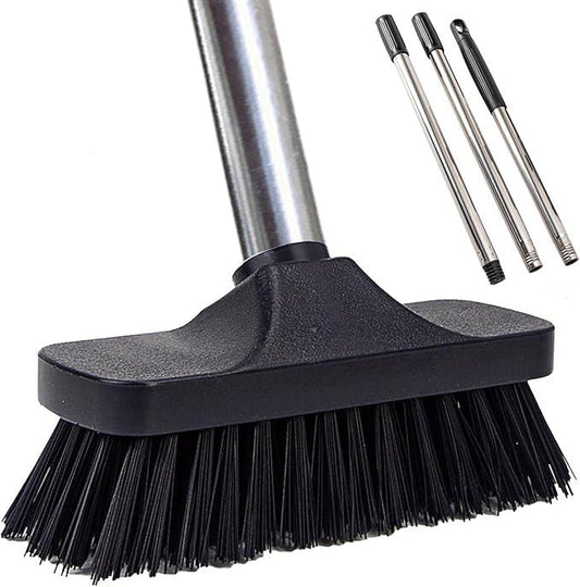 BSMstone Push Broom Brush Stiff Bristles Floor Cleaning Brush Multi-Purpose Scrubber Brushes for Bathroom Bathtub Tile Floor Deck Patio - NeatNest
