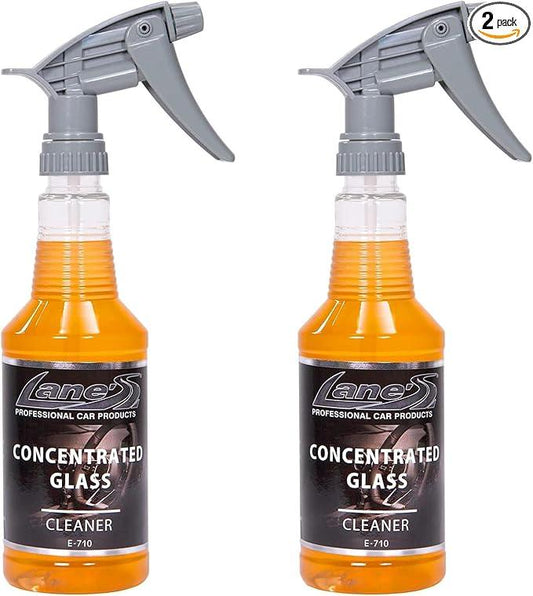 LANE'S Concentrated Auto Glass Cleaner | Tint-Safe Car Windshield, Window Cleaner | Removes Automotive Smoke Film, Fingerprints, & Smudges | Streak-Free, Safe for All Glasses | 16oz, 2 Pack - NeatNest