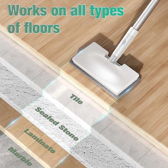 11-in-1 Steam Mop - Detachable Handheld Steam Cleaner with 380mL Tank, 260℉ Floor Steamer for Hardwood, Tile, Grout, Windows, Bath & Kitchen - 3-Level Steam Control, Multi-Purpose Floor Steam Cleaner - NeatNest