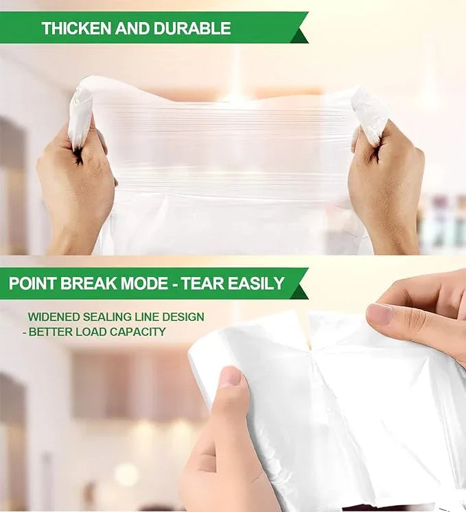 FORID Clear Small Trash Bags, 4 Gallon Garbage Bags, Wastebasket Bin Liners 110 Count Plastic Trash Bags for Bathroom Bedroom Office Trash Can 15 Liters - Durable & Thick Trash Bag - NeatNest