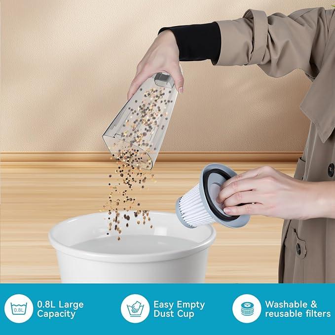 Corded Vacuum Cleaner, 4-in-1 Vacuum Cleaners for Home 15Kpa Power Suction Lightweight Corded Stick Vacuum with HEPA Filter Converts to Small Handheld Vacuum for Home, Pet Hair, Carpet, Hard Floors - NeatNest