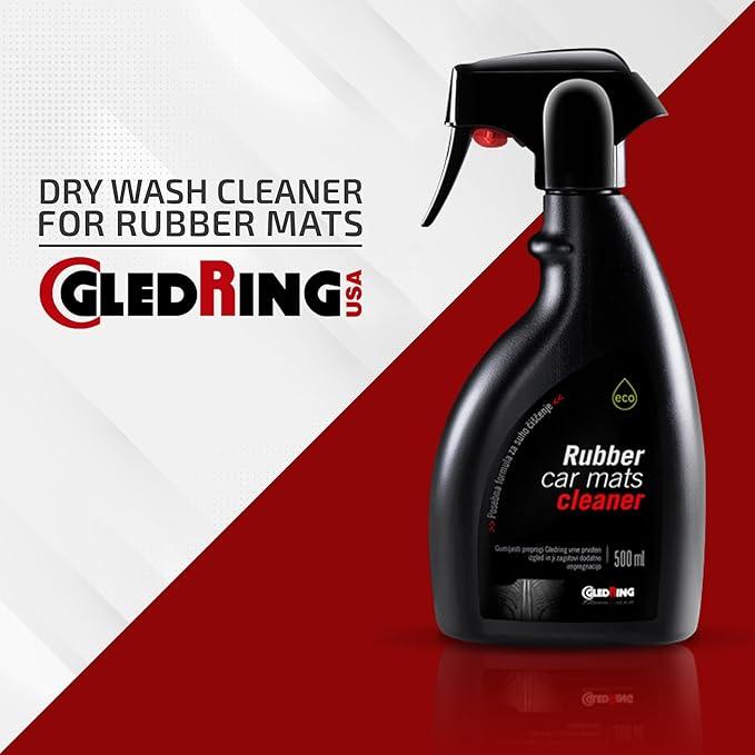 Gledring Rubber Car Mats Dry Wash Cleaner - Rubber Floor Mat Cleaner, Enviornment Friendly, Water Based, No Smell, does not Mark or Slip After Cleaning, Spray & Wipe - 16.9 oz (500 ml) - NeatNest