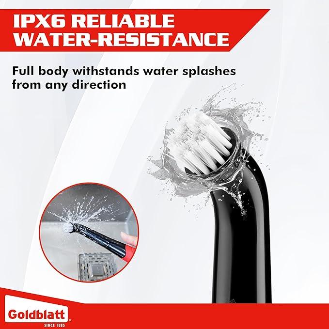 Goldblatt Cordless Electric Spin Scrubber, Small Power Scrubber with Battery Indicator Light, Waterproof Electric Cleaning Brush for Grout, Tile, Bathroom, Kitchen, Tub Cleaning - NeatNest