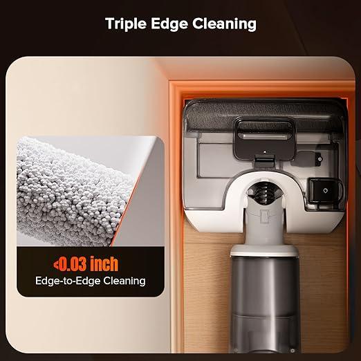 roborock F25 GT Vacuum Mop All in One, Wet Dry Vacuum Cleaner Cordless, 20000Pa Floor Cleaner Machine for Tile Hardwood Wood Vinyl Floor, Edge to Edge Self Cleaning Electric Mop with 180° Lie-Flat - NeatNest