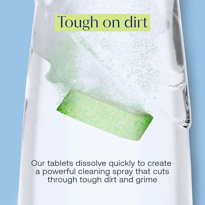 Fab Tab Tablet Cleaner, Multi-Purpose & Bathrom Cleaner for Eco-Concious Cleaning, Non Harmful & Chemical-Free Formula, Convenient Refills with 2 Glass Bottles, Luxury Hotel Scent (6 Refill Tablets) - NeatNest