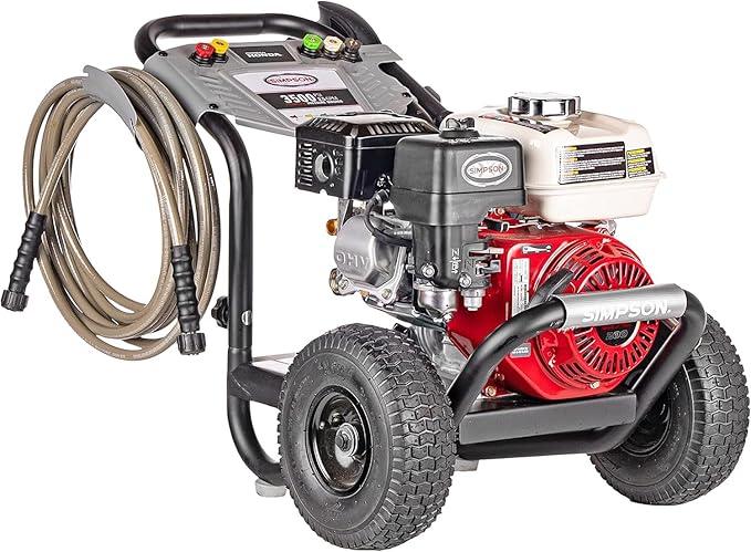 Simpson 61014 3500 PSI at 2.5 GPM Honda GX200 with AAA AX300 Axial Cam Pump Cold Water Professional Gas Pressure Washer PS61002-S - NeatNest