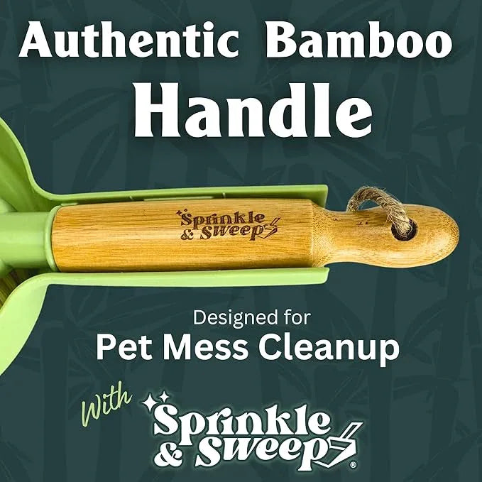 Sprinkle & Sweep Pet Accident Cleanup for all Hard Surface - Non Toxic Quick Pet Mess Cleaner & Odor Remover for Urine, Poop, Vomit, Diarrhea & Potty Training (1Bag + Sweepr Kit + 1 Spray) - NeatNest