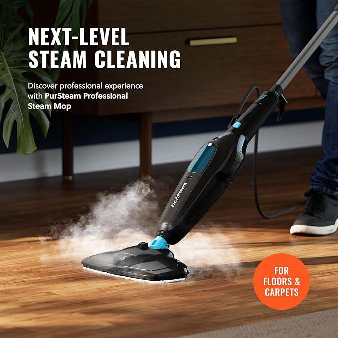 PurSteam Professional Steam Mop | Multi-Surface Floor Cleaner for Hardwood, Tile, Laminate & Carpet | Fast Heating, Lightweight & Chemical-Free Cleaning - NeatNest