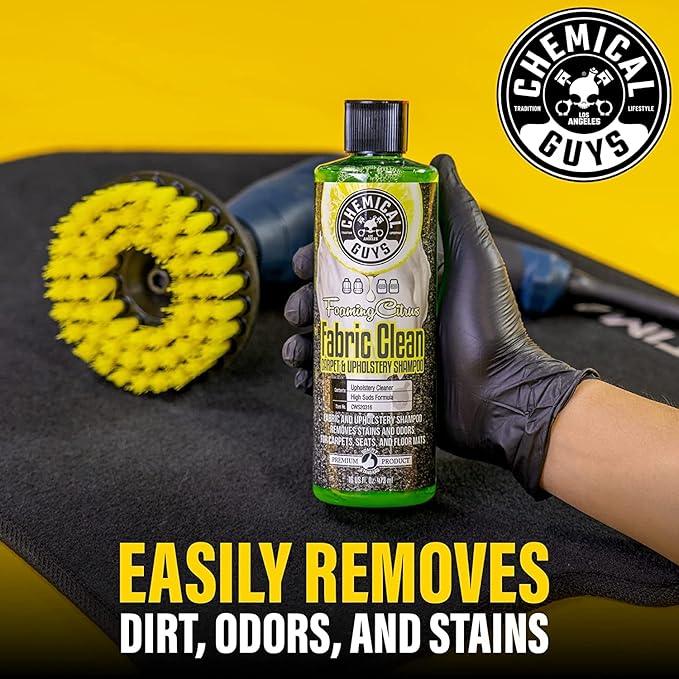 Chemical Guys Foaming Citrus Fabric Clean, Carpet and Upholstery Cleaner - Car Carpet Cleaner for Seats, and Floor Mats, Safe for Home, Office & More, Citrus Scent - 16 oz - NeatNest