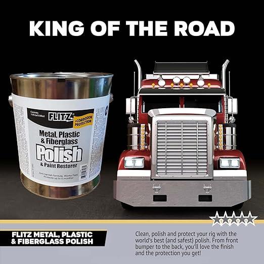 Flitz Multi-Purpose Metal Polish Paste - 1 Gallon Tub of USA-Made Chrome Polish - Works on Stainless Steel, Aluminum, Plastic, Jewelry and Cars - Non-Abrasive Cleaner & Rust Remover (1 Pack) - NeatNest