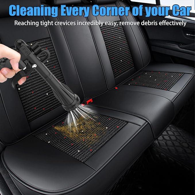 Air Cleaning Gun for Car Interior Detailing, High Pressure Air Blower Auto Detailing Tool for Quickly Blasts Dirt and Dust, Air Blaster for Car Detailing, Black - NeatNest