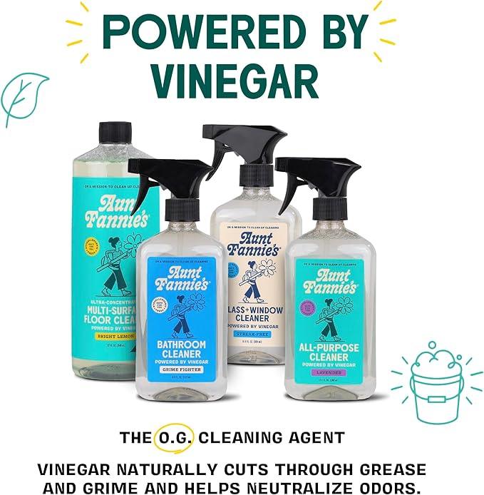 Aunt Fannie's Ultra Concentrated Floor Cleaner Vinegar Wash, Multi-Surface Solution For Mopping, Value Size, Bright Lemon Scent, 64 oz - NeatNest