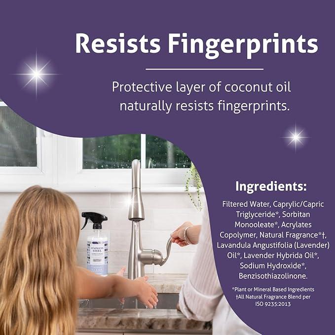 Therapy Stainless Steel Cleaner and and Polish Wipes Bundle with Microfiber Cloth - Remove Fingerprints from Appliances, Sinks, Fridge, Grill, Refrigerator, BBQ, Stove - Stainless Steel Spray and Wipe - NeatNest