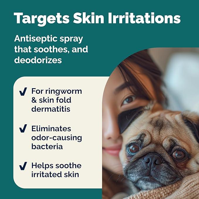 Vetnique Dermabliss Chlorhexidine for Dogs Skin Health - Antibacterial Medicated Spray - for Skin Infections & Irritation, Hot Spots & Redness Relief (Medicated Spray, 8oz) - NeatNest