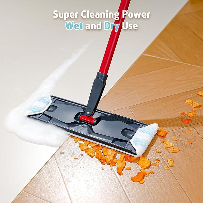 AIR U+ Mop Replacement Pads for O Cedar H2prO Flat Mop System, 2 Pack Mop Pads, Machine Washable Reusable Microfiber Mop Heads Replacements for O-Cedar H2Pro Refills Clean for All Floors Types - NeatNest