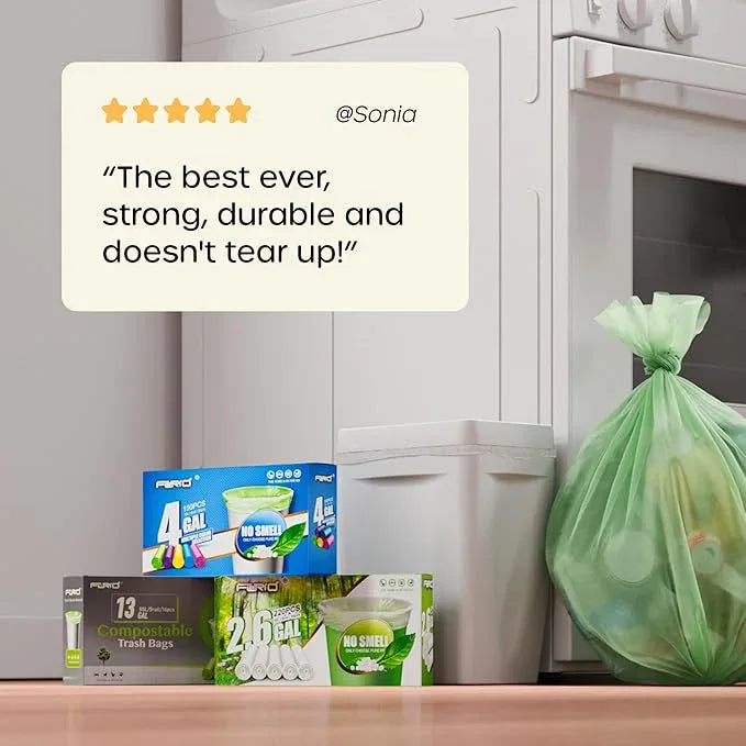 FORID Small Bathroom Trash Bags - 2.6 Gallon Colored Garbage 250 Bags 10 Liter Unscented Waste Can Liners Wastebasket Liner For Home Office (2-3 Gal) - Durable & Thick Trash Bag Multi Colored - NeatNest