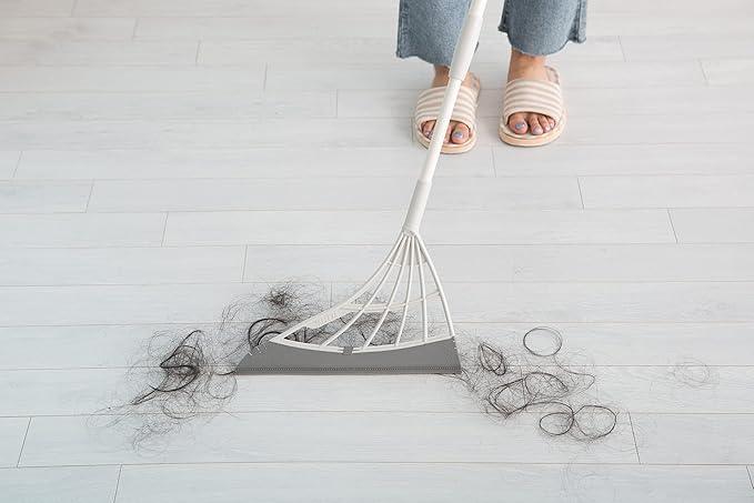 Original Broombi - All-Surface Silicone Broom, Squeegee, Pet Hair Remover - Smart Broom for Indoor Cleaning - Cleans Glass, Fine Dust, Hair, Liquids - for Smooth Floors, Rugs, Windows (Grey) - NeatNest