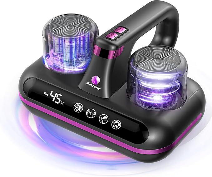 Mattress Vacuum Cleaner - 5-in-1 Cordless Bed Vacuum Cleaner, Powered by Ultrasonic Technology, 16Kpa Strong Suction,Low Noise,Suitable for Dust, Pet Hair, Etc - Grey - NeatNest